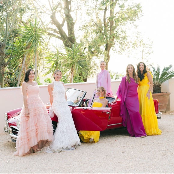 Mac Duggal Strapless Tulle Ruffle Gown - Picture 5 of 5